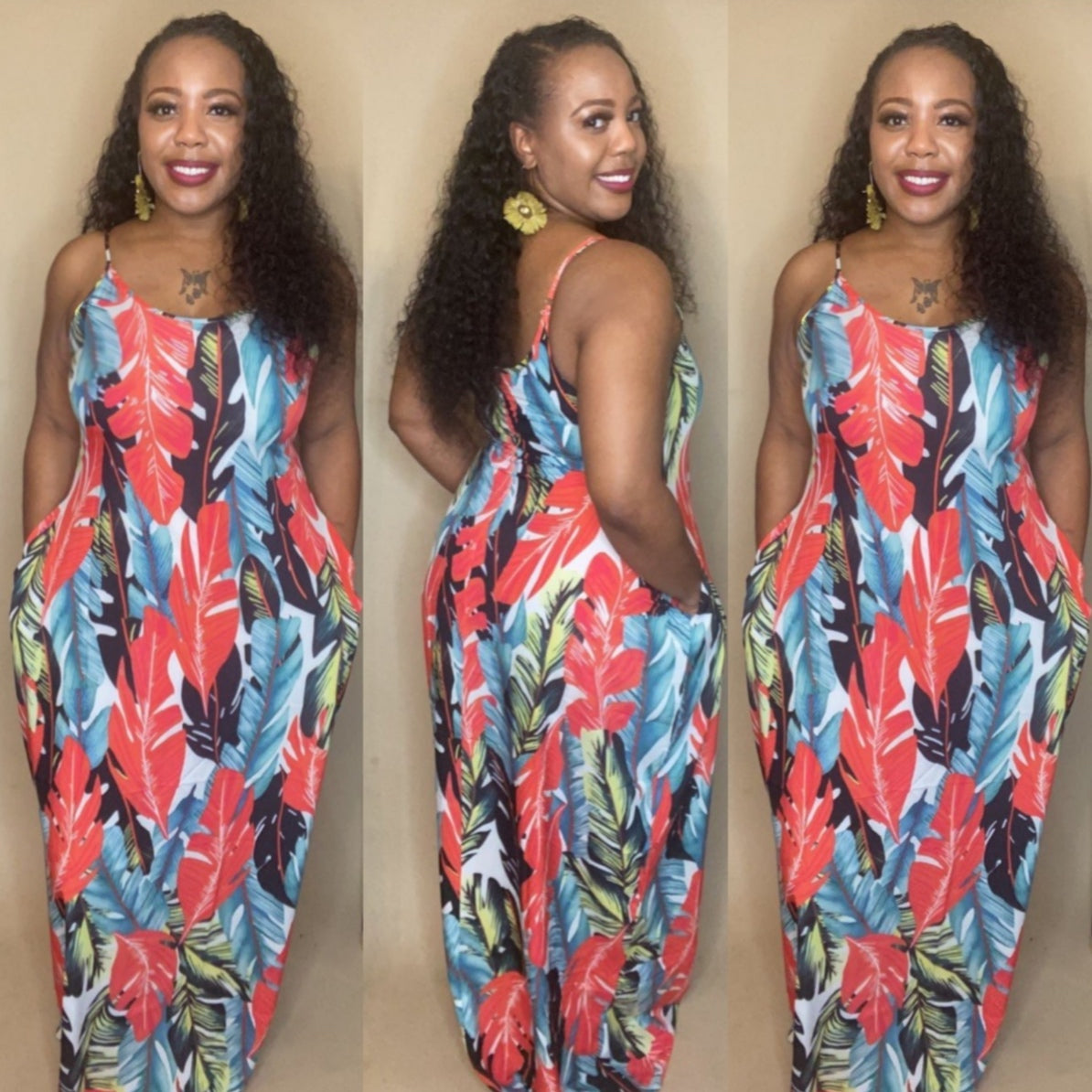 Island Girl Maxi -Coral