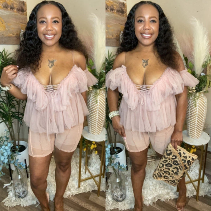 Sheer Mesh Bottoms-Nude