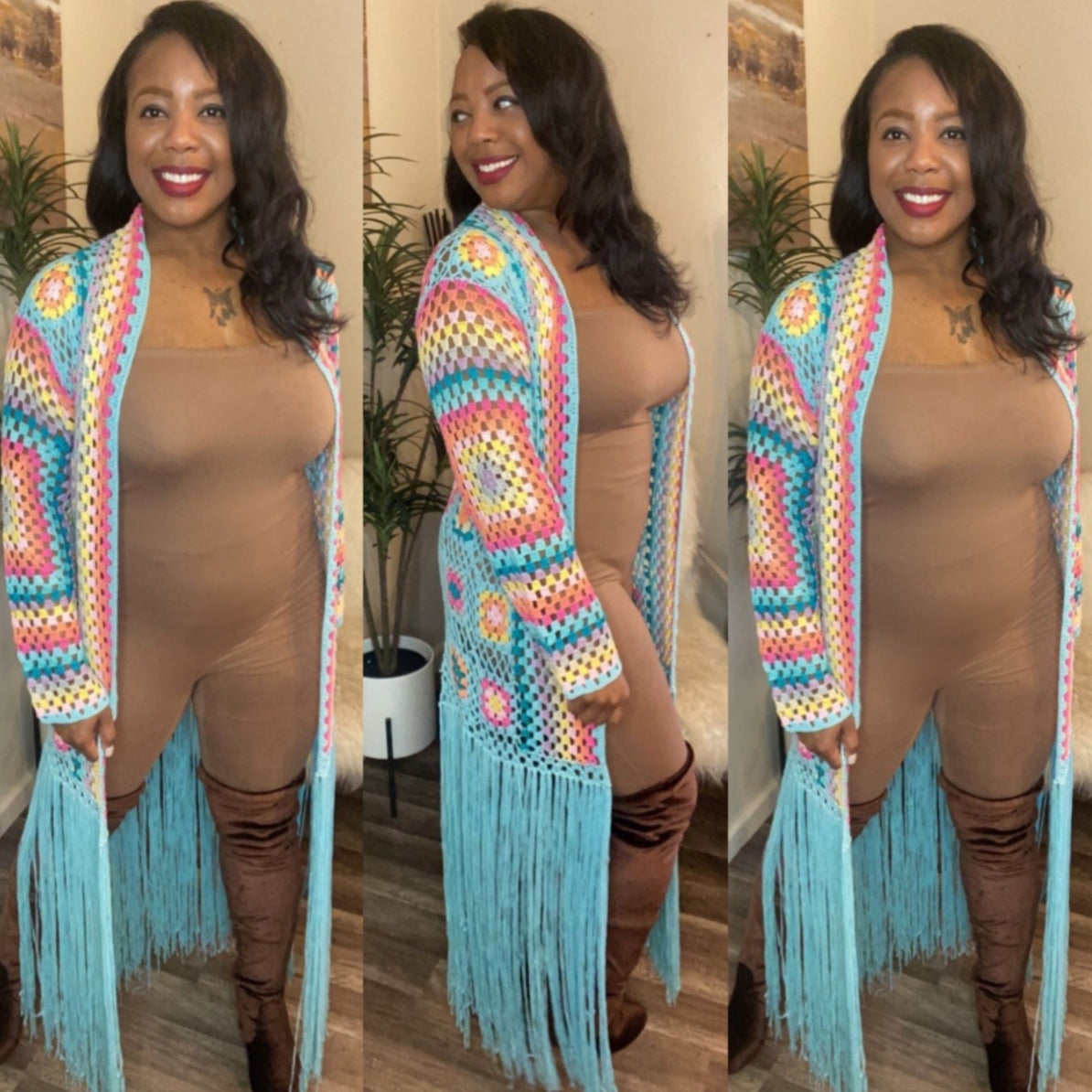 Crochet Multi Fringe Cardigan