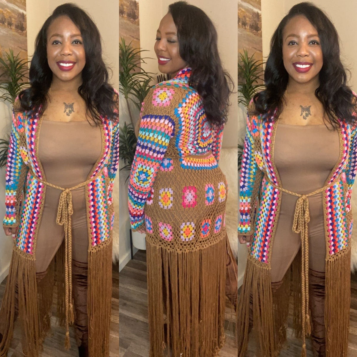 Crochet Multi Fringe Cardigan